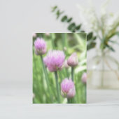 Blooming Chives Briefkaart (Staand voorkant)