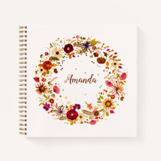 Blooming Circle | Persbloemkunst van S. Frigui Notitieboek