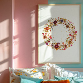 Blooming Circle | Persbloemkunst van S. Frigui Poster