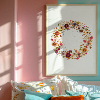 Blooming Circle | Persbloemkunst van S. Frigui Poster