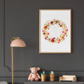 Blooming Circle | Persbloemkunst van S. Frigui Poster