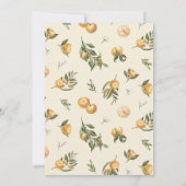 Blooming Citrus Botanical Bridal Shower Invitation Kaart (Achterkant)