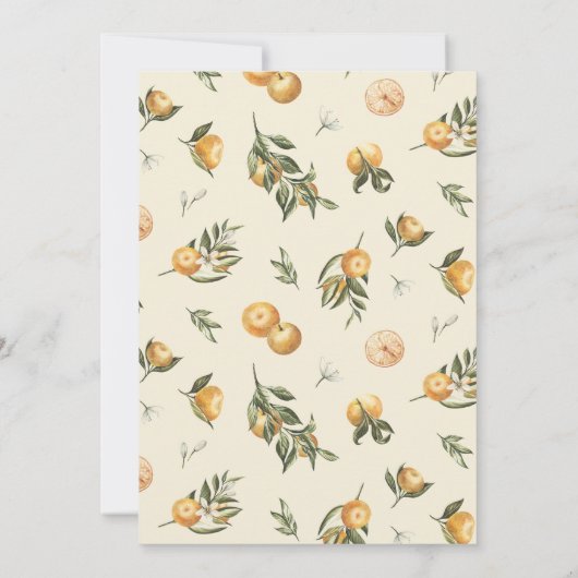 Blooming Citrus Botanical Bridal Shower Invitation Kaart (Achterkant)