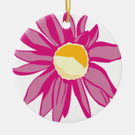 BLOOMING CONEFLOWER [1 hot pink] Keramisch Ornament