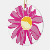 BLOOMING CONEFLOWER [1 hot pink] Keramisch Ornament (Links)