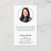 Blooming Connections: Leuke ontmoeting met uw bloe Visitekaartje (Achterkant)