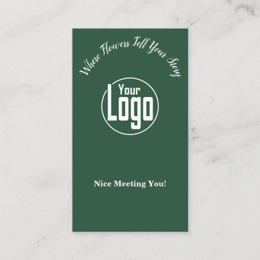 Blooming Connections: Leuke ontmoeting met uw bloe Visitekaartje (Voorkant)