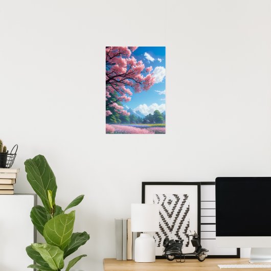 Blooming Countryside Poster (Thuiskantoor)