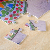 Blooming Croton op mozaïektafel Puzzle Legpuzzel (Zijkant)