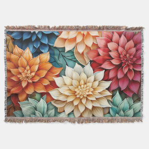 Blooming Dahlia Elegance: een veelzijdige bloemen Deken