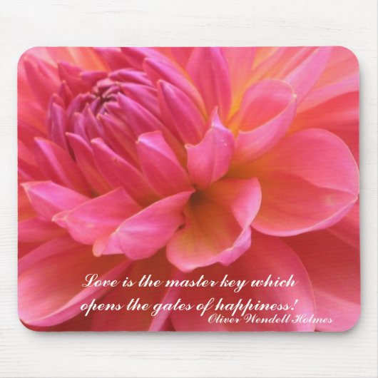 Blooming Dahlia Mousepad Muismat (Voorkant)