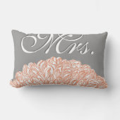 Blooming Dahlia Peach Coral Wedding Kussen (Voorkant)
