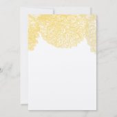 Blooming Dahlia Yellow Iris Wedding Kaart (Achterkant)