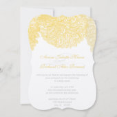 Blooming Dahlia Yellow Iris Wedding Kaart (Voorkant)