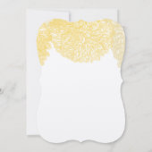 Blooming Dahlia Yellow Iris Wedding Kaart (Achterkant)