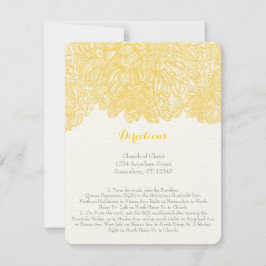 Blooming Dahlia Yellow Iris Wedding Kaart