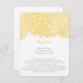 Blooming Dahlia Yellow Iris Wedding Kaart (Voorkant / Achterkant)