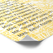 Blooming Dahlia Yellow Iris Wedding Poster (Hoek)