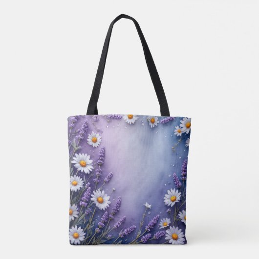 Blooming Daisies & Lavendel Tas (Achterkant)