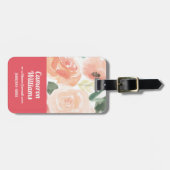Blooming Delight | Pastel Bagagelabel (Voorkant horizontaal)