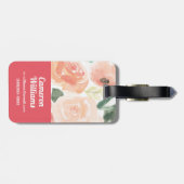 Blooming Delight | Pastel Bagagelabel (Achterkant horizontaal)