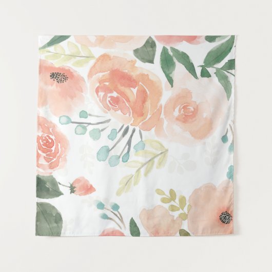 Blooming Delight | Pastel Wandkleed (Voorkant)