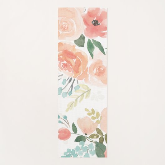 Blooming Delight | Pastel Yogamat (Voorkant)
