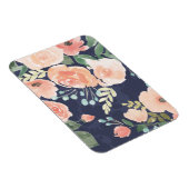 Blooming Delight | Perzik en blauwe Rozen en papav Magneet (Rechterzijde)