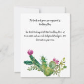 Blooming Desert Cactus Wedding Invite (Achterkant)