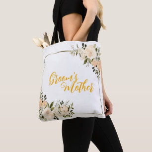 Blooming Elegance: Moeder van de bruidegom Boho Fl Tote Bag