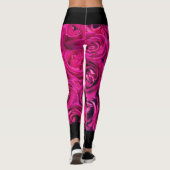 "Blooming Elegance: Roos Pattern Vrouwen Leggings" Leggings (Achterkant)