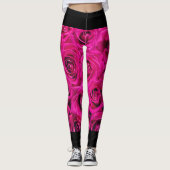 "Blooming Elegance: Roos Pattern Vrouwen Leggings" Leggings (Voorkant)