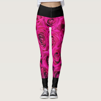 "Blooming Elegance: Roos Pattern Vrouwen Leggings" Leggings