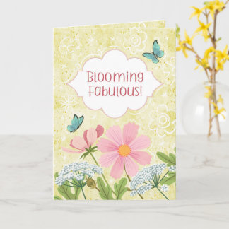 Blooming Fabulous! Yellow Floral Garden  Kaart