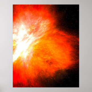 Blooming Fire Nebula Poster