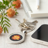 Blooming Fire Rose Sleutelhanger (Zijkant)