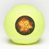 Blooming Fire Rose Tennisballen (Voorkant)