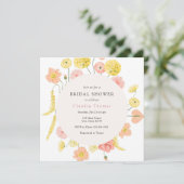 Blooming Floral Bridal Shower Kaart (Staand voorkant)