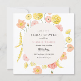 Blooming Floral Bridal Shower Kaart