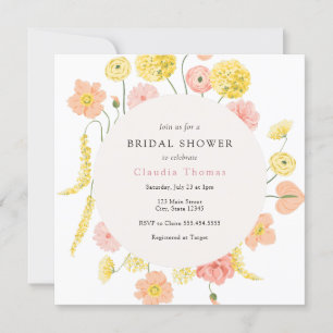 Blooming Floral Bridal Shower Kaart