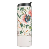 Blooming Floral Monogram Thermal Tumbler Thermosbeker (Gedraaid links)