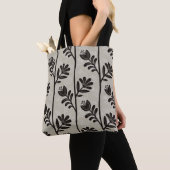 Blooming Floral Silhouette L black flowers Tote Bag (Dichtbij)