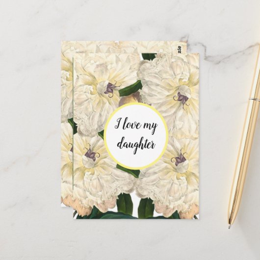 Blooming flower garden briefkaart (Voorkant / Achterkant in situ)