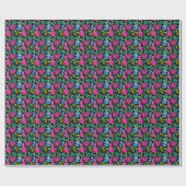 Blooming flower garden chic floral foliage cadeaupapier (Vlak)