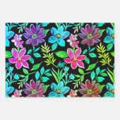Blooming flower garden chic floral foliage inpakpapier vel (Voorkant 2)
