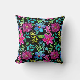 Blooming flower garden chic floral foliage kussen