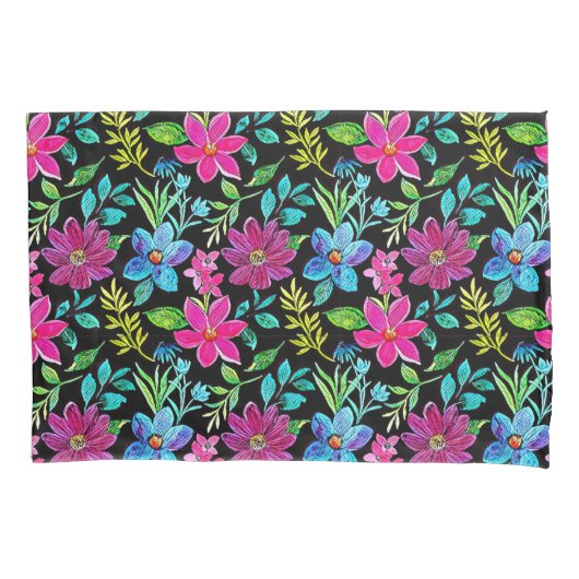 Blooming flower garden chic floral foliage kussensloop (Voorkant)