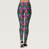 Blooming flower garden chic floral foliage leggings (Achterkant)