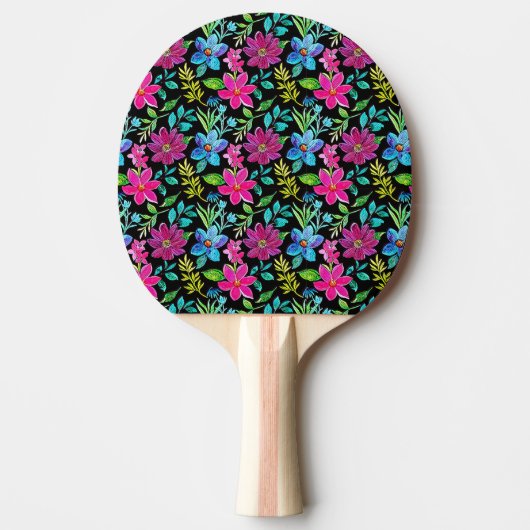 Blooming flower garden chic floral foliage tafeltennisbatje (Voorkant)