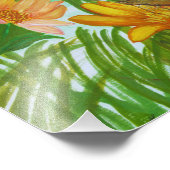 Blooming flower garden foto afdruk (Hoek)